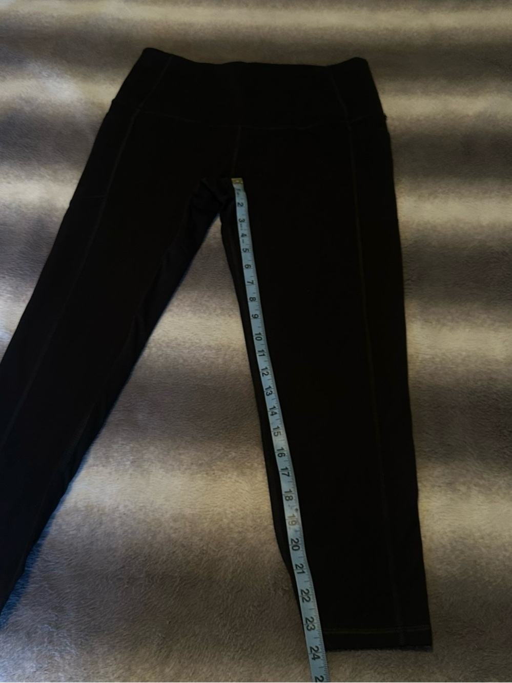 Victoria Sport Knockout High Waist 7/8 Leggings Black Pockets L - Picture 7 of 11
